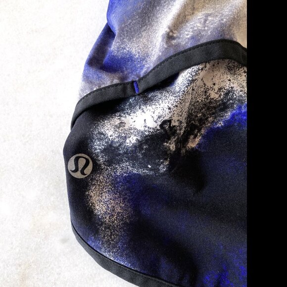 Lululemon Run: Speed Short (Milky Way Multi Print / Black) blue, cream, black - Picture 7 of 11